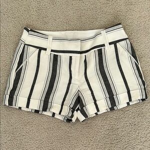 Striped Black and White Women's Shorts